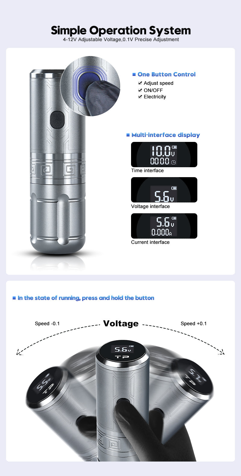 THUNDERLORD Brushless Motor Wireless Tattoo  Machine K6031