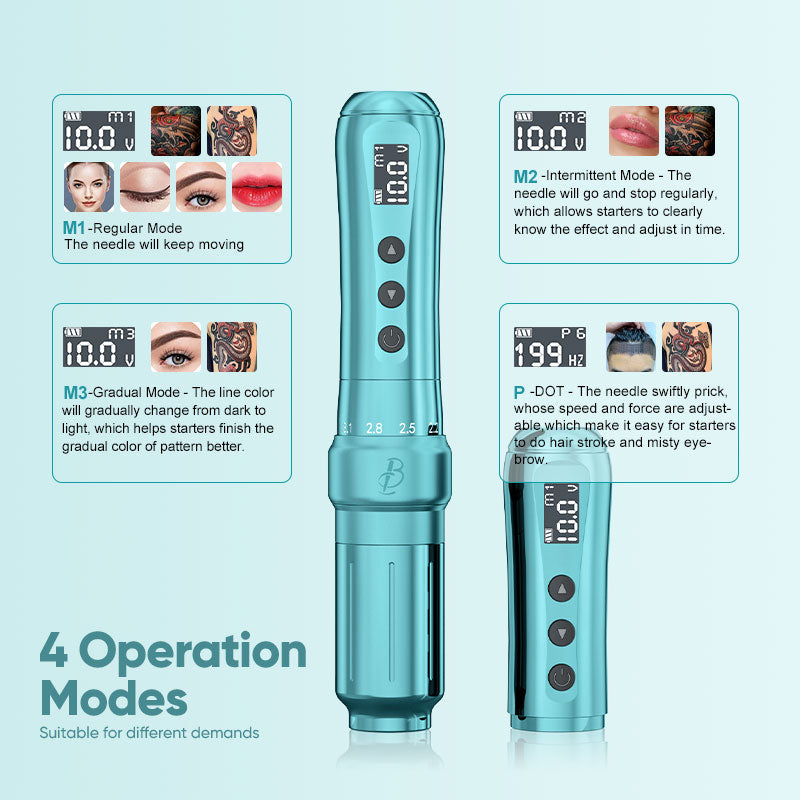 Máquina de tatuaje inalámbrica Biomaser U1 PMU para cejas y labios