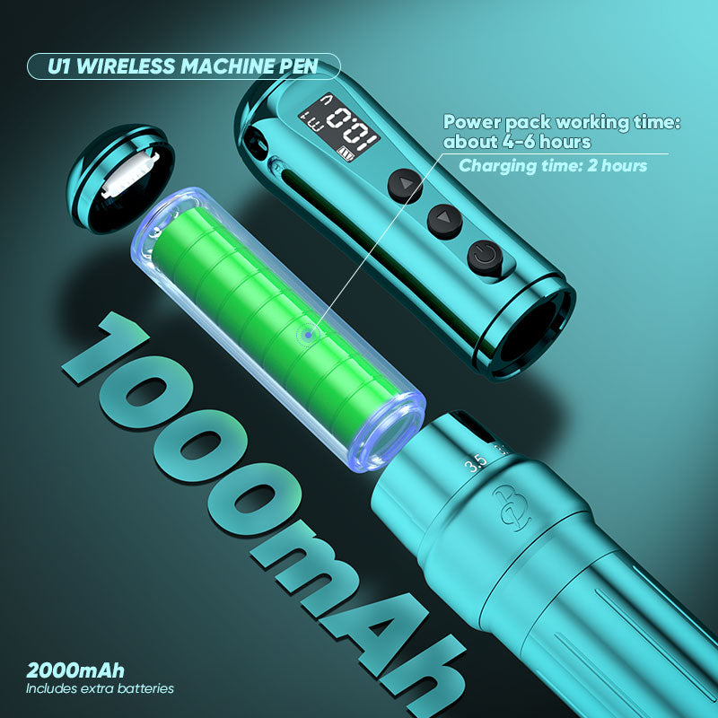 Máquina de tatuaje inalámbrica Biomaser U1 PMU para cejas y labios