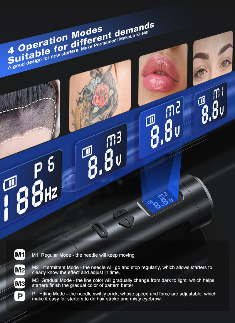 Máquina inalámbrica de maquillaje permanente para tatuajes Thunderlordpower K6003