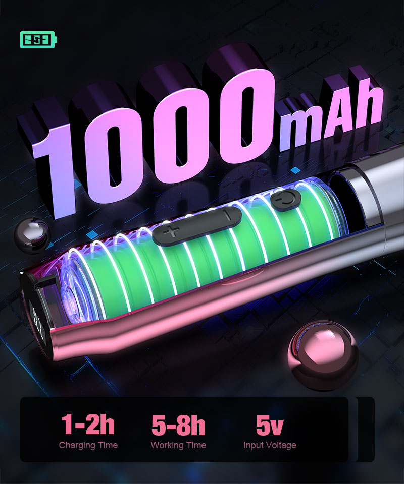 Biomaser TP010 Wireless PMU Machine Kit - Dual Battery, Swiss Motor, Silent for Brows & Lips