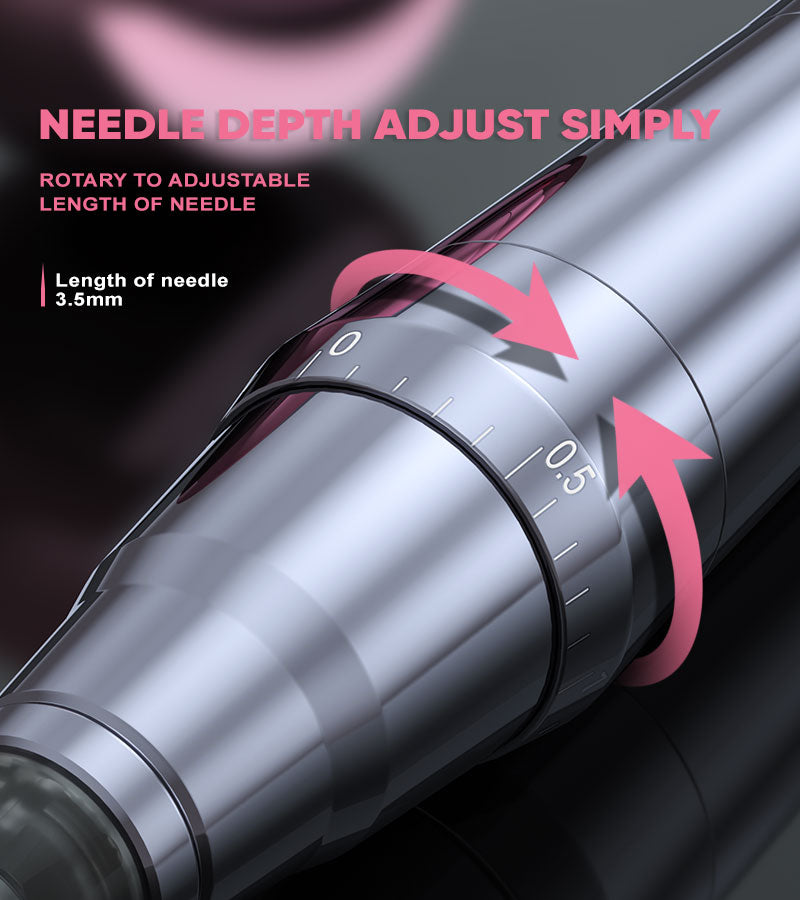 Biomaser TP010 Wireless PMU Machine Kit - Dual Battery, Swiss Motor, Silent for Brows & Lips