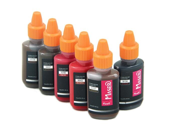 Pigmento de maquillaje permanente Maser de 10 ml para corregir el color de las cejas en tonos azules.