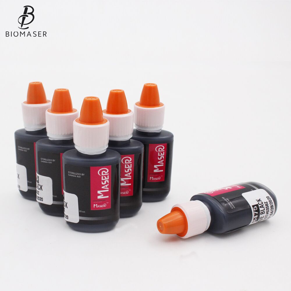 Pigmento de maquillaje permanente Maser de 10 ml para corregir el color de las cejas en tonos azules.
