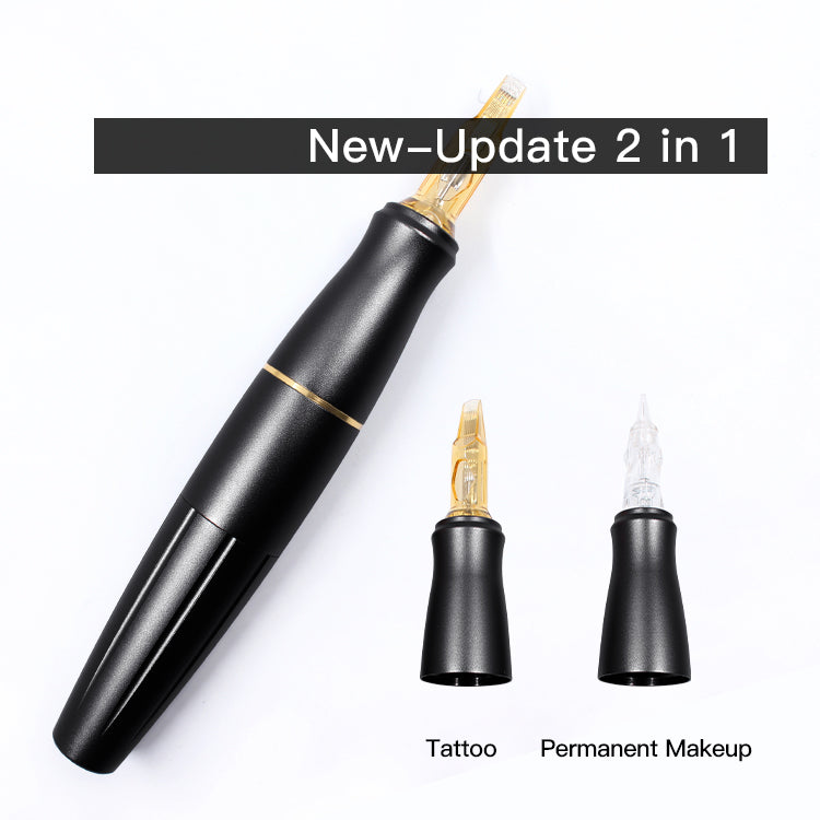 Kit de máquina de tatuaje PMU con cabezal doble CTGE004 para aguja de cartucho de tatuaje universal y aguja de rosca BMX Thunderlord P90