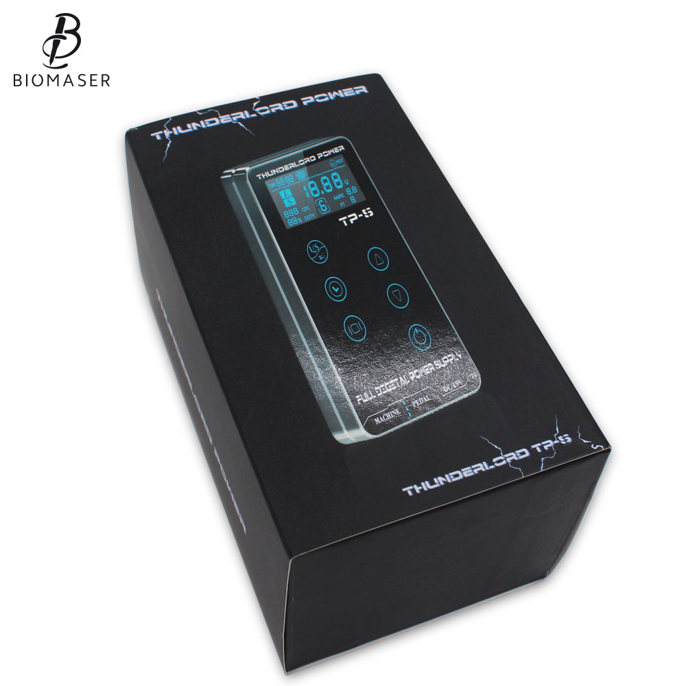 Fuente de alimentación para máquina de tatuaje dual TP-5 con pantalla táctil LCD digital inteligente ThunderlordPower