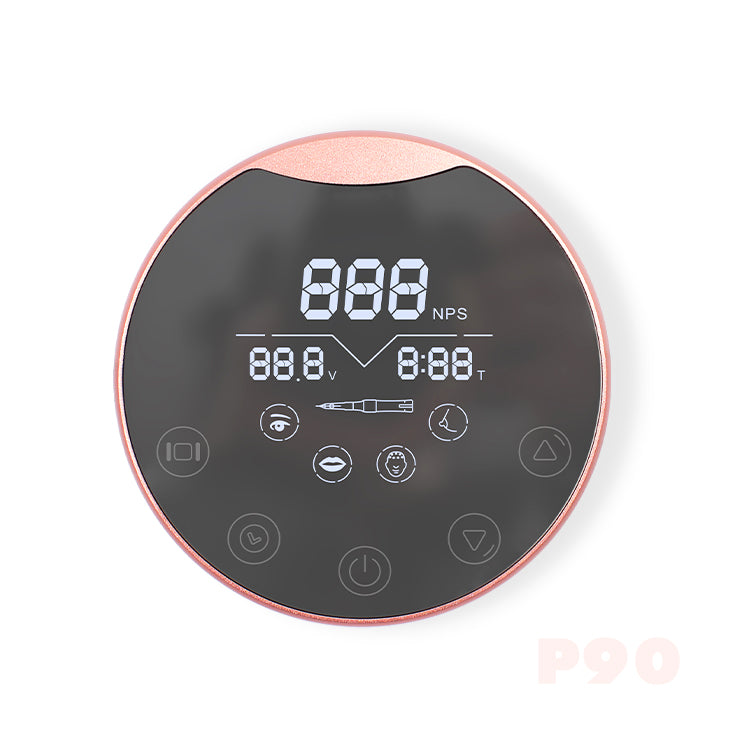 Mini Round Dermografo Micropigmentation Tattoo  Permanent Makeup POWER SUPPLY ONLY P90