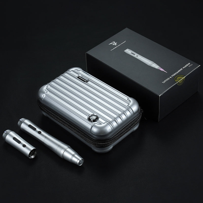 Biomaser TP010 Wireless PMU Machine Kit - Dual Battery, Swiss Motor, Silent for Brows & Lips