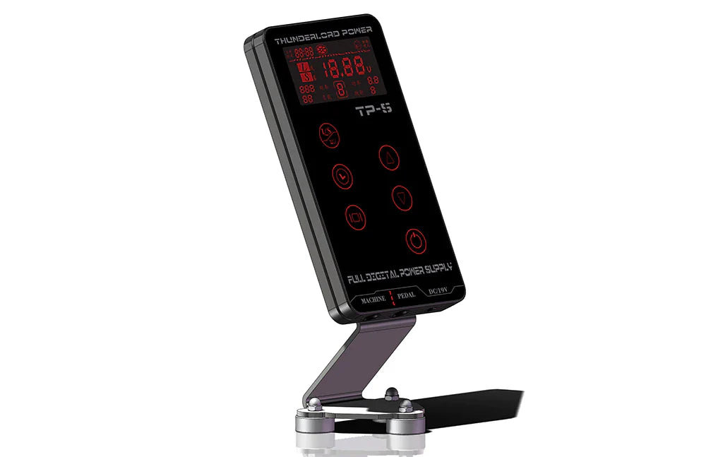 Fuente de alimentación para máquina de tatuaje dual TP-5 con pantalla táctil LCD digital inteligente ThunderlordPower