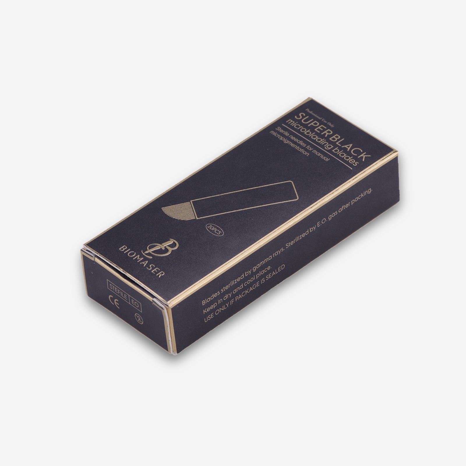 Agujas desechables Biomaser Super Black para microblading, maquillaje permanente, 20 unidades