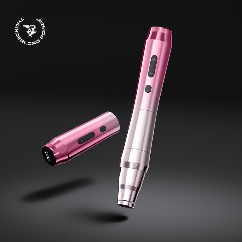 Biomaser TP010 Wireless PMU Machine Kit - Dual Battery, Swiss Motor, Silent for Eyebrows & Lips