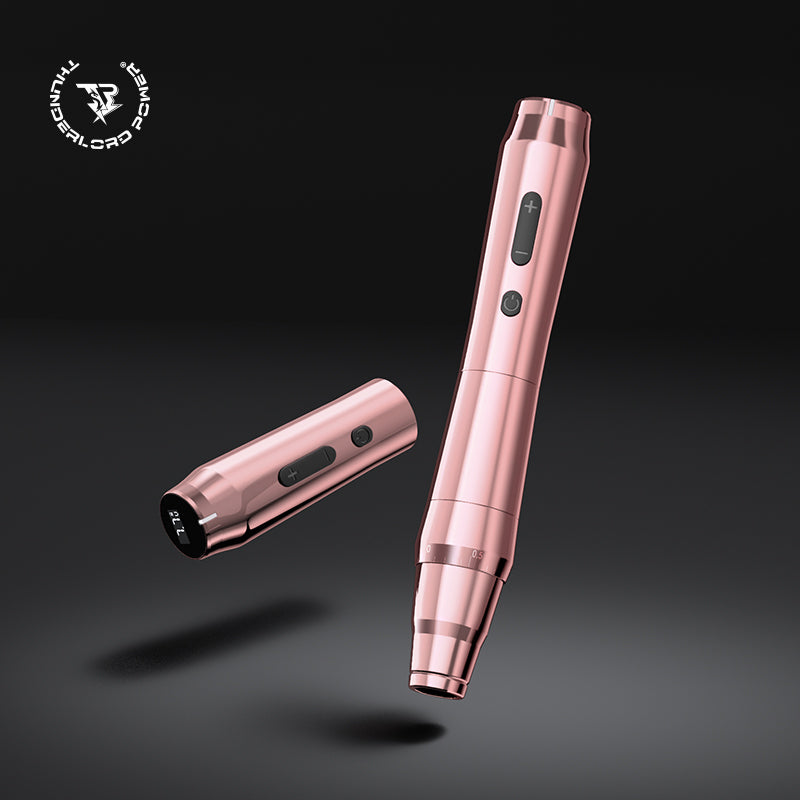 Biomaser TP010 Wireless PMU Machine Kit - Dual Battery, Swiss Motor, Silent for Eyebrows & Lips