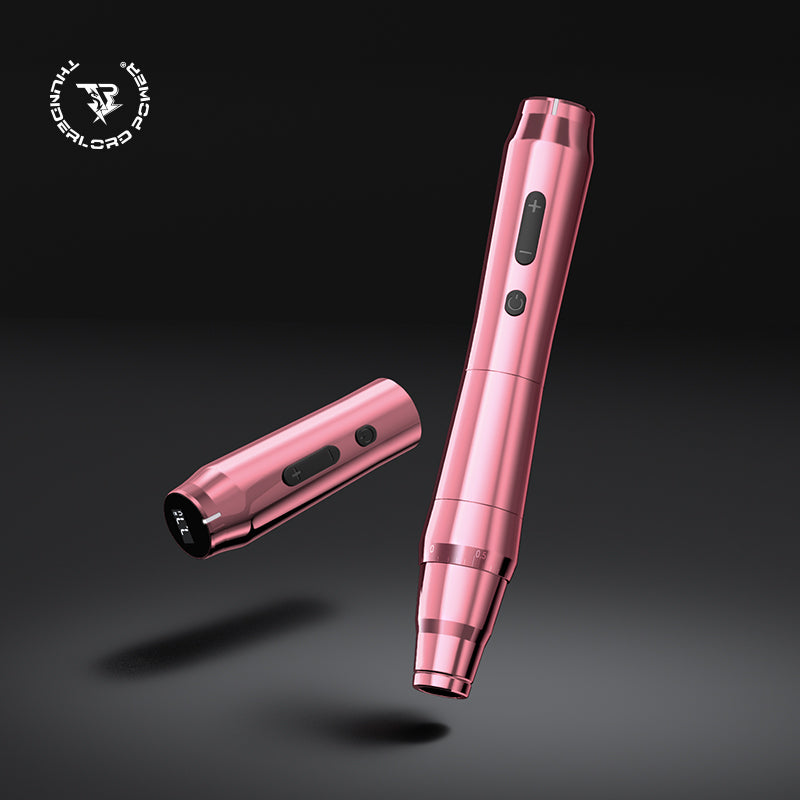 Biomaser TP010 Wireless PMU Machine Kit - Dual Battery, Swiss Motor, Silent for Eyebrows & Lips