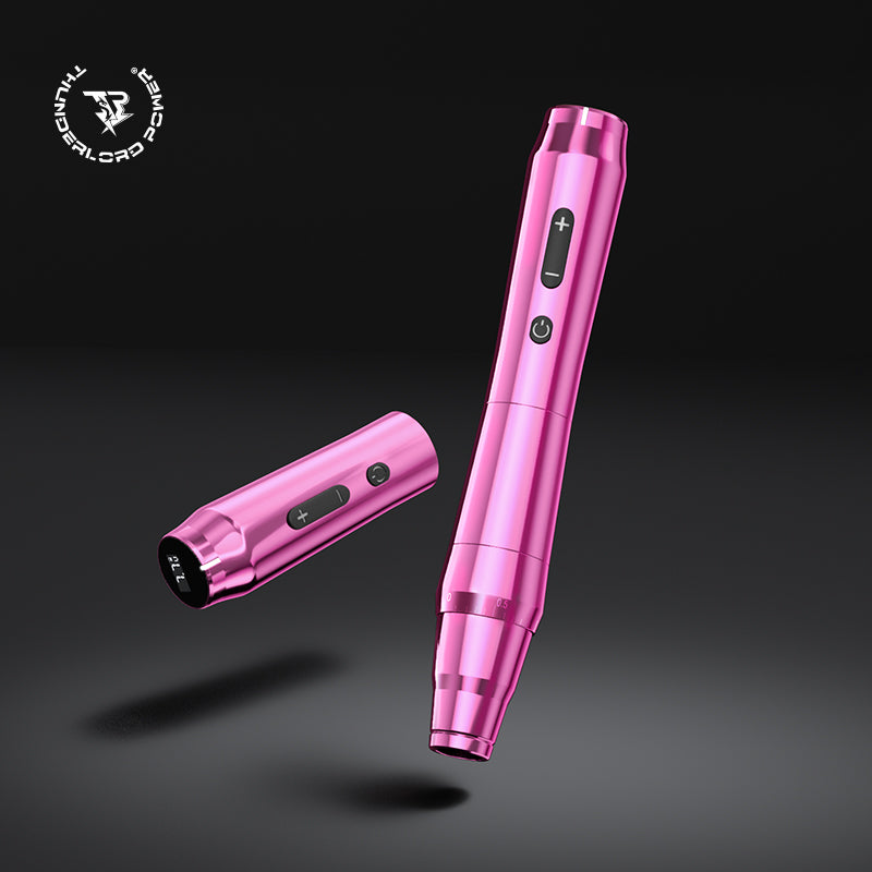 Biomaser TP010 Wireless PMU Machine Kit - Dual Battery, Swiss Motor, Silent for Eyebrows & Lips