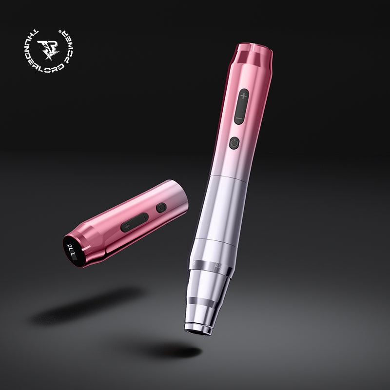 Biomaser TP010 Wireless PMU Machine Kit - Dual Battery, Swiss Motor, Silent for Eyebrows & Lips