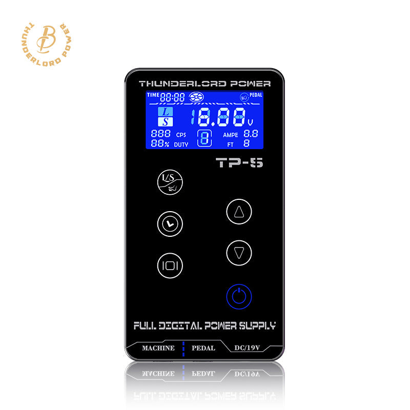 TP-5 Touch Screen Intelligent Digital LCD Dual Tattoo Machine Power Supply Set ThunderlordPower