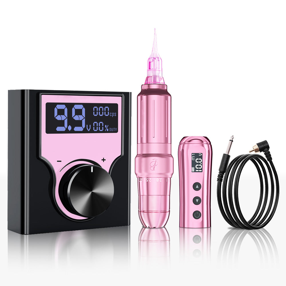 Biomaser JOG071 Microblading Kit - Low Voltage Start, Wired/Wireless Modes, Natural Hair Strokes