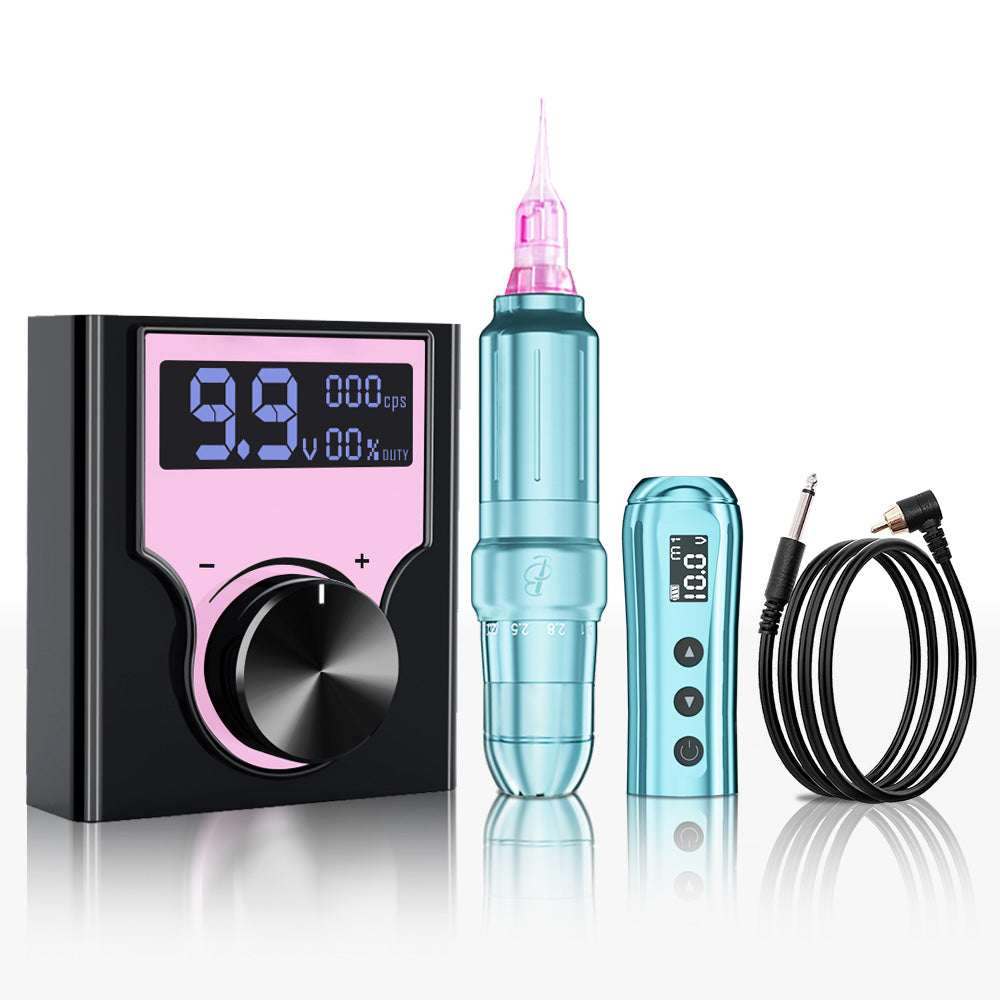 Biomaser JOG071 Microblading Kit - Low Voltage Start, Wired/Wireless Modes, Natural Hair Strokes