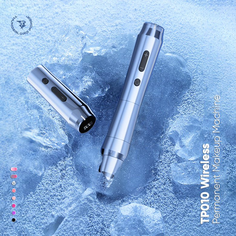 Biomaser TP010 Wireless PMU Machine Kit - Dual Battery, Swiss Motor, Silent for Eyebrows & Lips