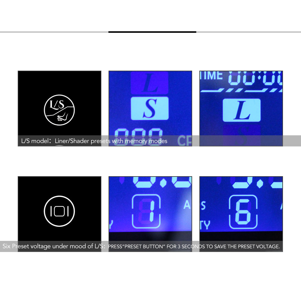 TP-5 Touch Screen Intelligent Digital LCD Dual Tattoo Machine Power Supply Set ThunderlordPower