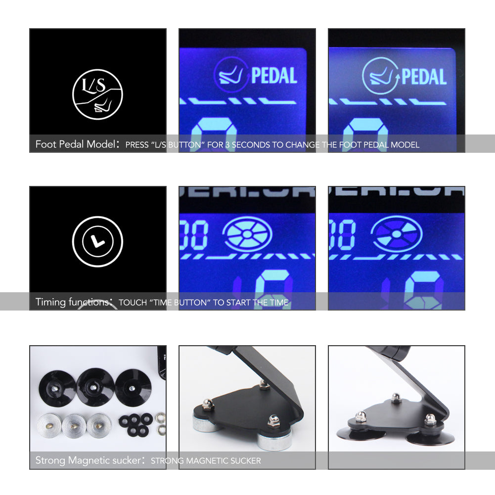 Fuente de alimentación para máquina de tatuaje dual TP-5 con pantalla táctil LCD digital inteligente ThunderlordPower