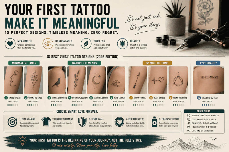 What Design Should You Get for Your First Tattoo? 10 Beginner-Friendly Ideas for 2026