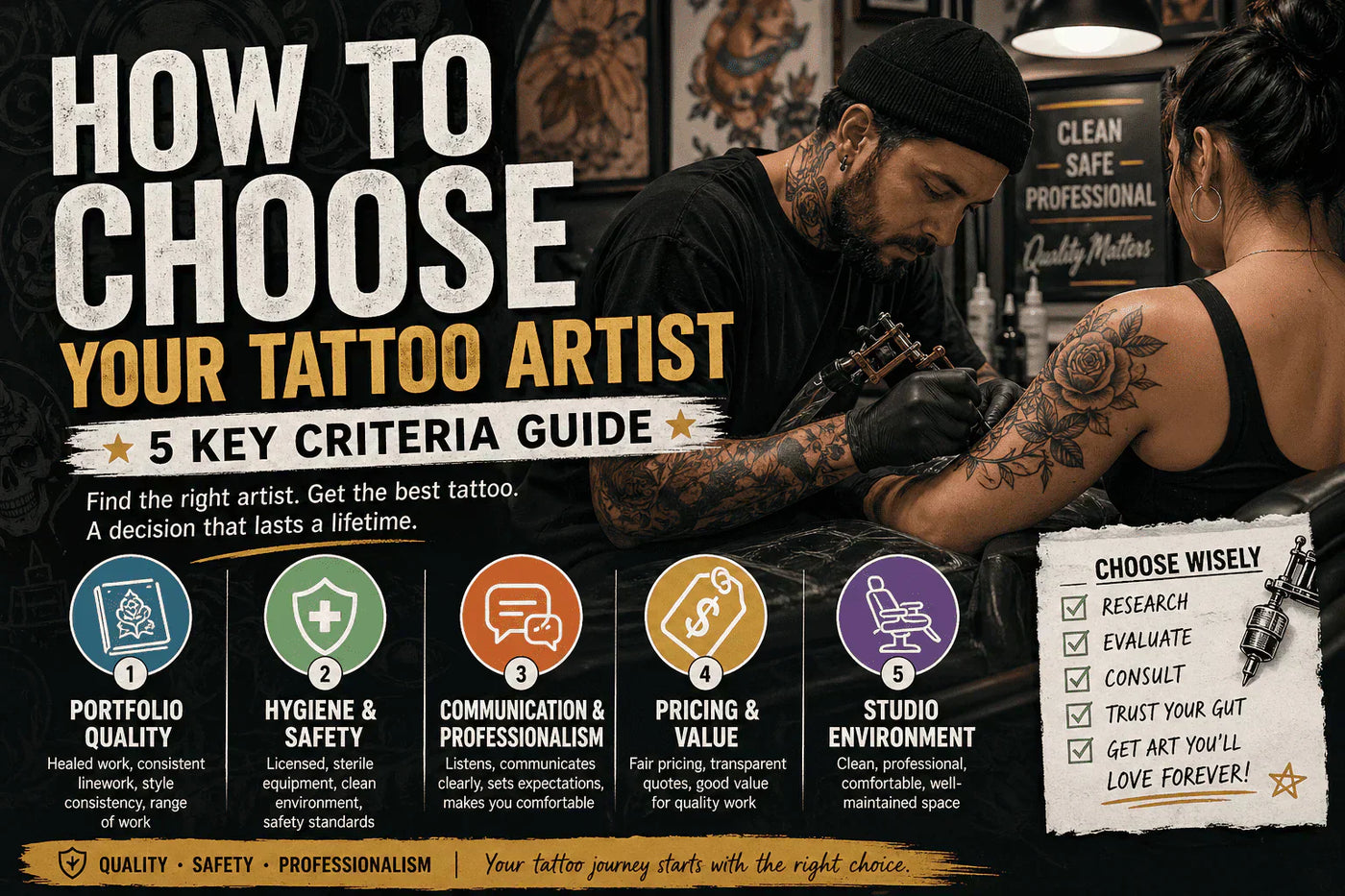 How to Choose Your Tattoo Artist: 5 Key Criteria for Finding the Right One