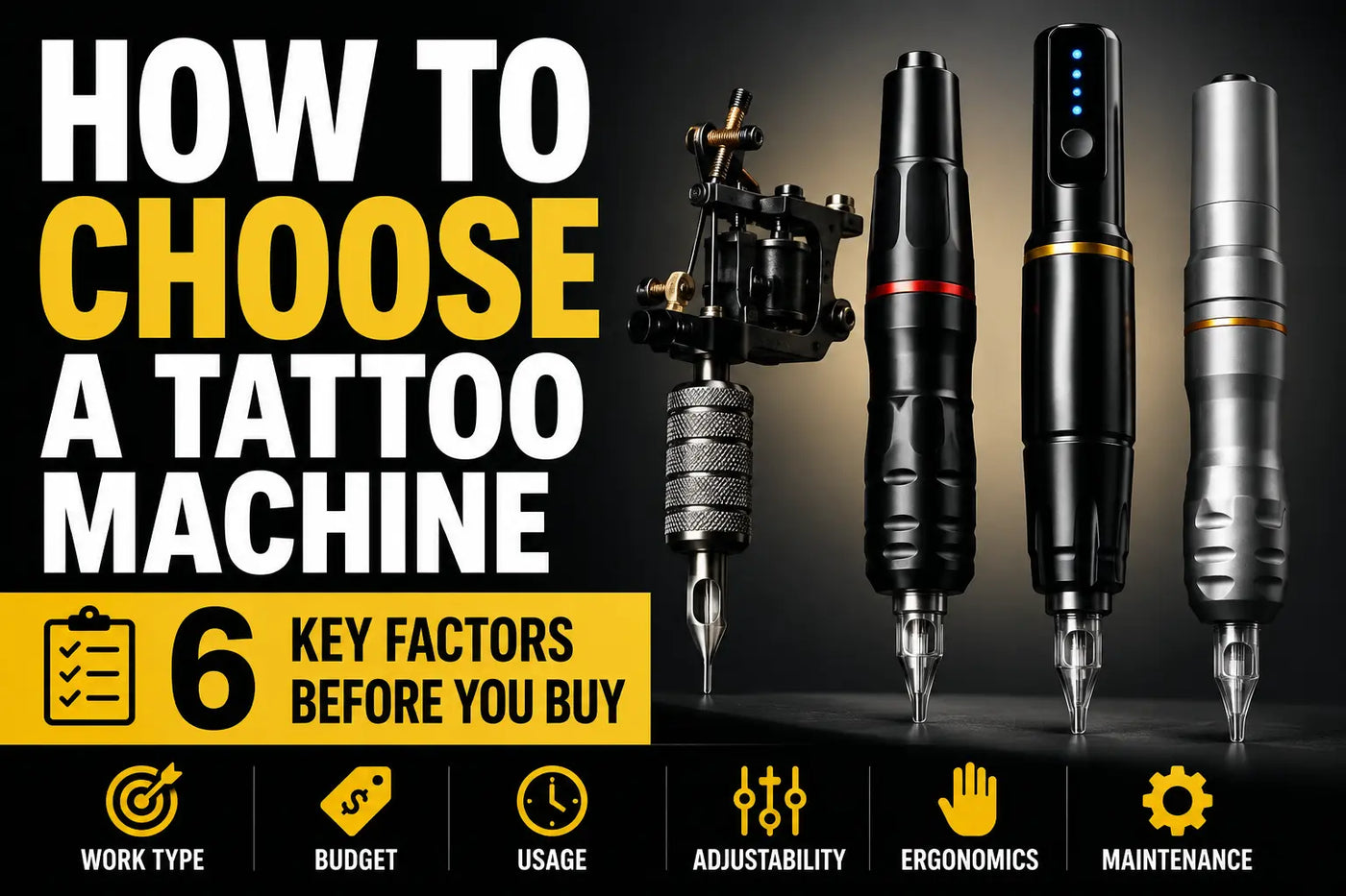 How to Choose the Right Tattoo Machine: 6 Key Factors