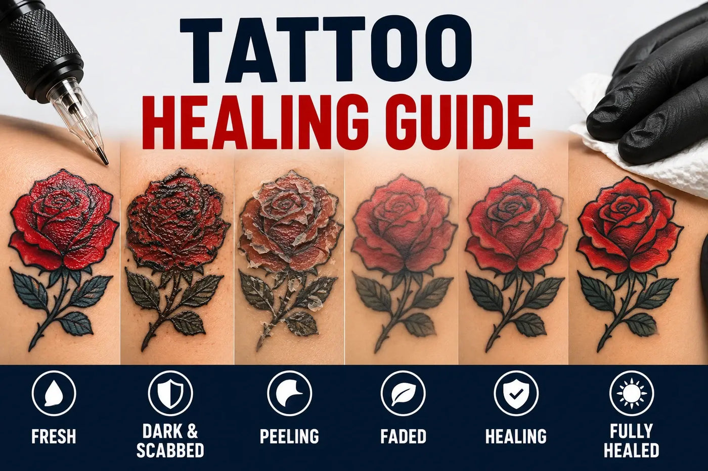 Tattoo Healing Process: Scabbing, Peeling, and Color Changes Explained