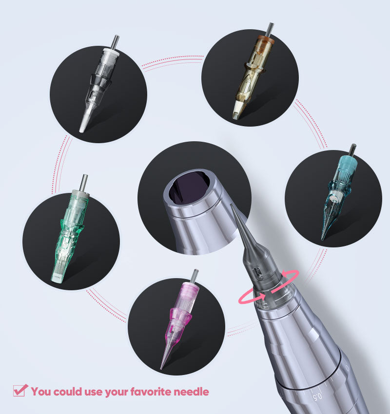 Biomaser TP010 Wireless PMU Machine Kit - Dual Battery, Swiss Motor, Silent for Brows & Lips