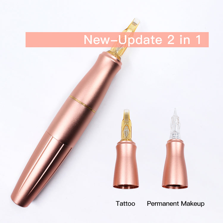 Kit de máquina de tatuaje PMU con cabezal doble CTGE004 para aguja de cartucho de tatuaje universal y aguja de rosca BMX Thunderlord P90