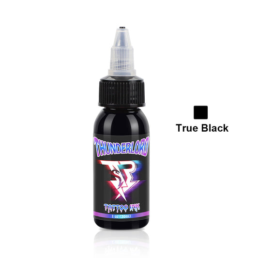 Tinta para tatuajes Thunderlordpower, color negro puro, 1 oz/30 ml 