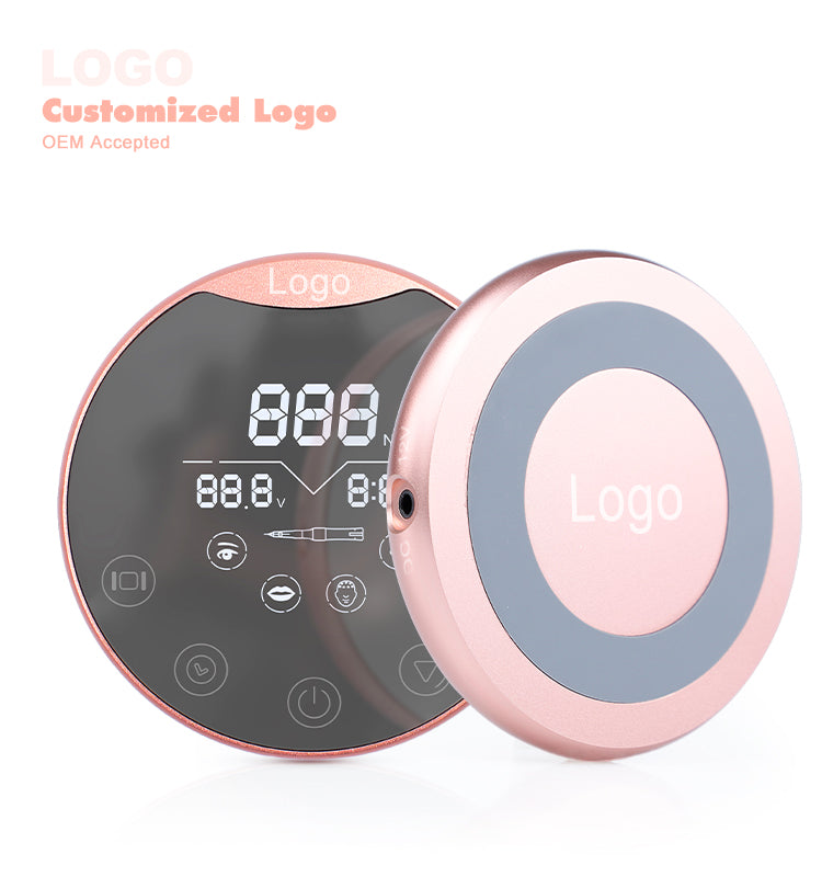 Mini Round Dermografo Micropigmentation Tattoo  Permanent Makeup POWER SUPPLY ONLY P90