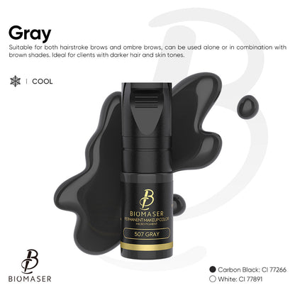 Tinta pigmentada líquida Biomaser para cejas para máquina de micropigmentación de maquillaje permanente Pigmento 12 ml