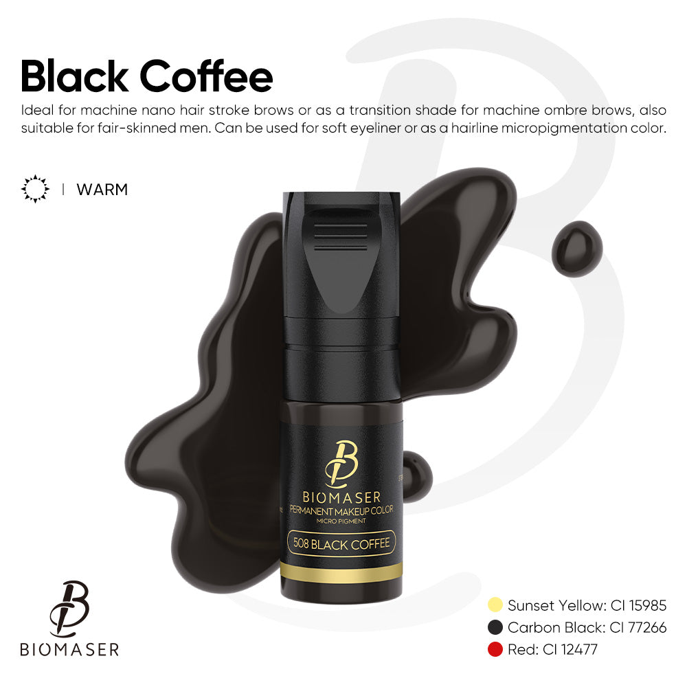 Tinta pigmentada líquida Biomaser para cejas para máquina de micropigmentación de maquillaje permanente Pigmento 12 ml