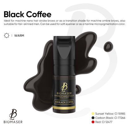 Tinta pigmentada líquida Biomaser para cejas para máquina de micropigmentación de maquillaje permanente Pigmento 12 ml
