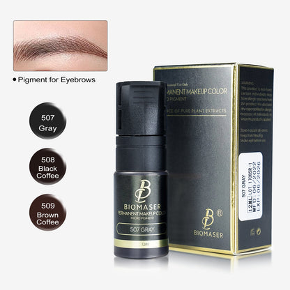 Tinta pigmentada líquida Biomaser para cejas para máquina de micropigmentación de maquillaje permanente Pigmento 12 ml