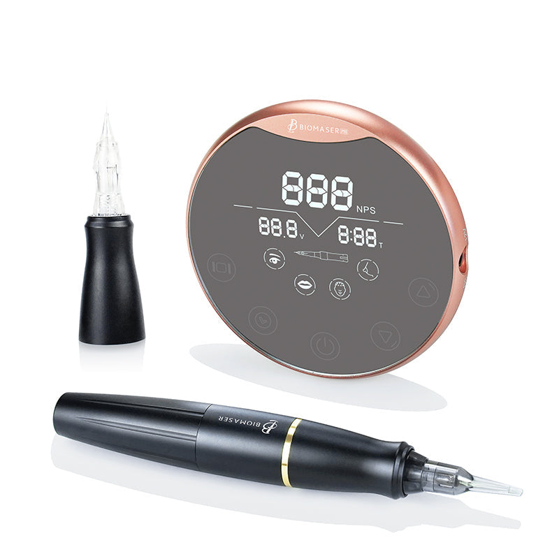 Biomaser P90 PMU Tattoo Machine Kit Dual Head Universal Cartridge Compatible