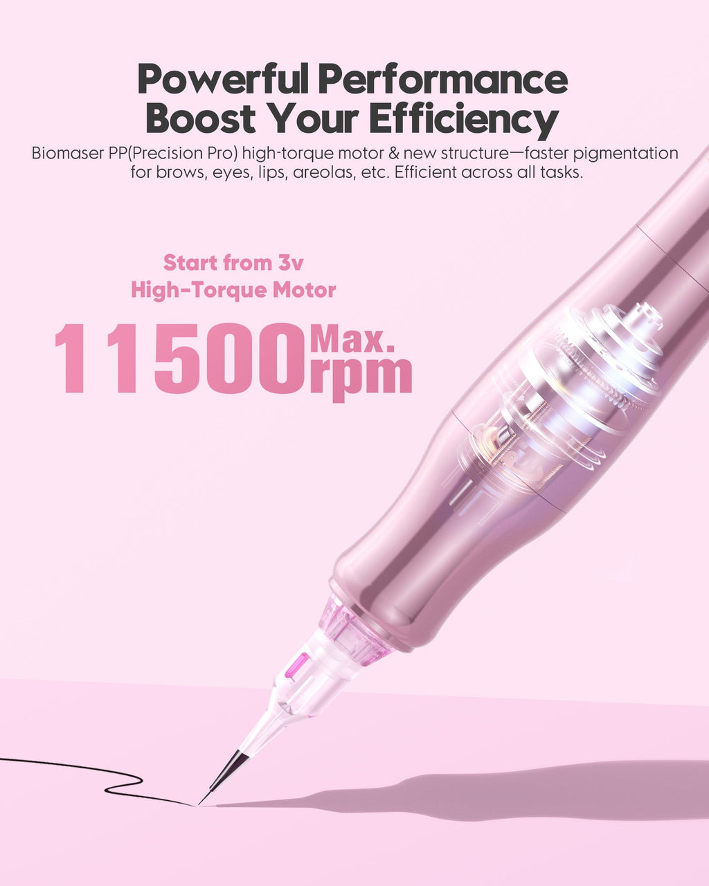 Biomaser TP006 Wireless Permanent Makeup Machine 3mm Stroke