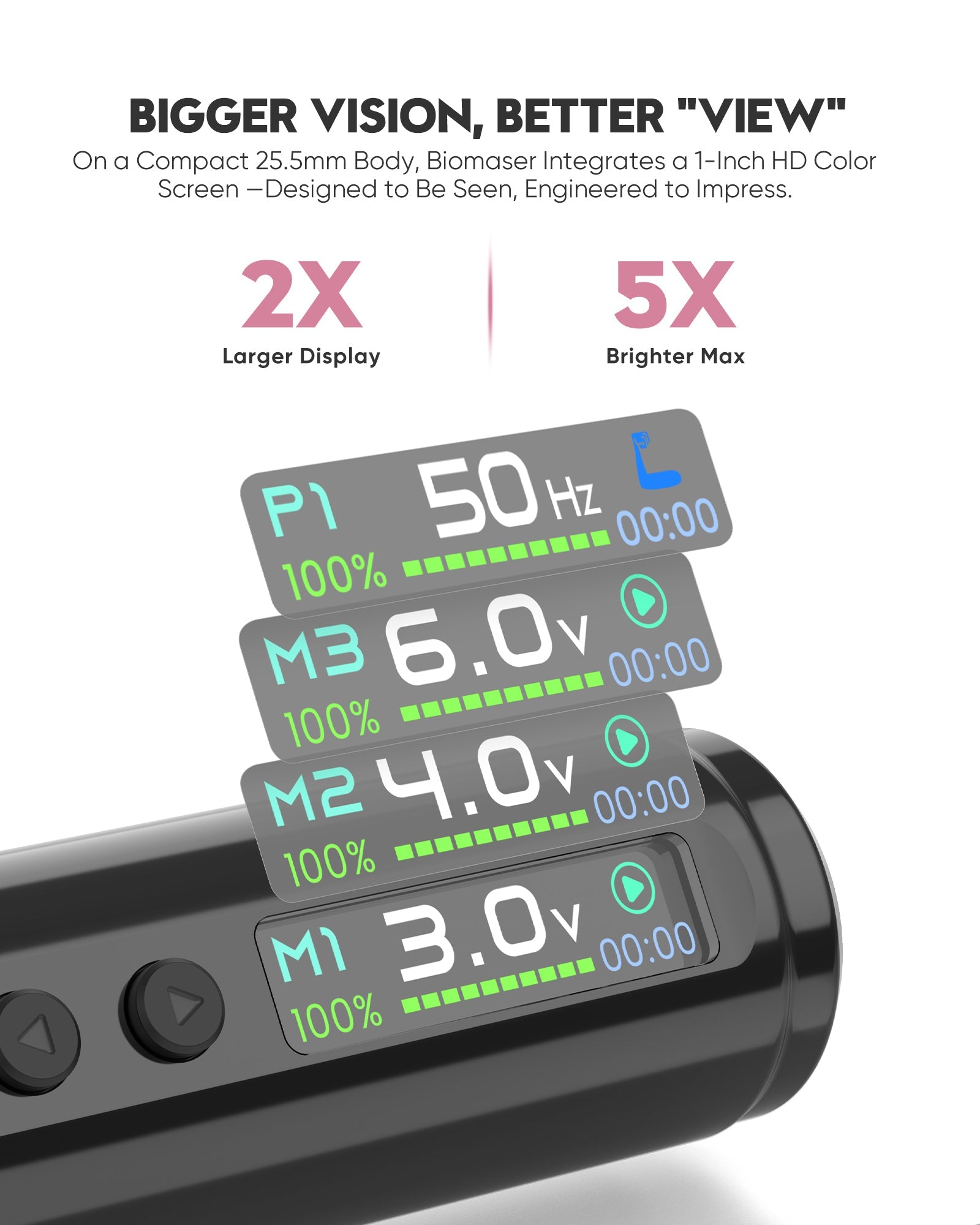 Biomaser U1 Pro Wireless Tattoo PMU Machine Adjustable Stroke Dual Battery